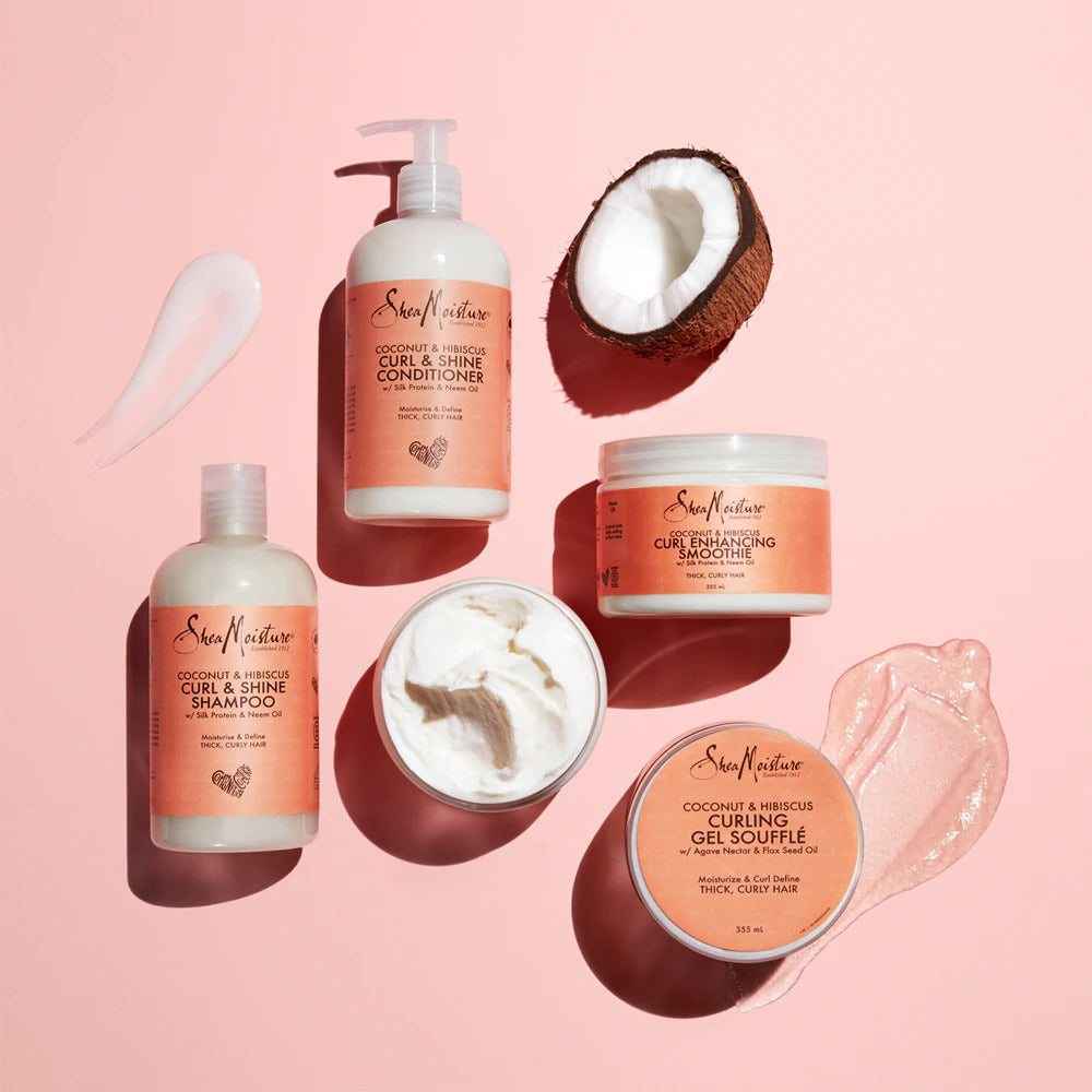 Shampoing coconut & hibiscus: Soins naturels pour bouclés et épais