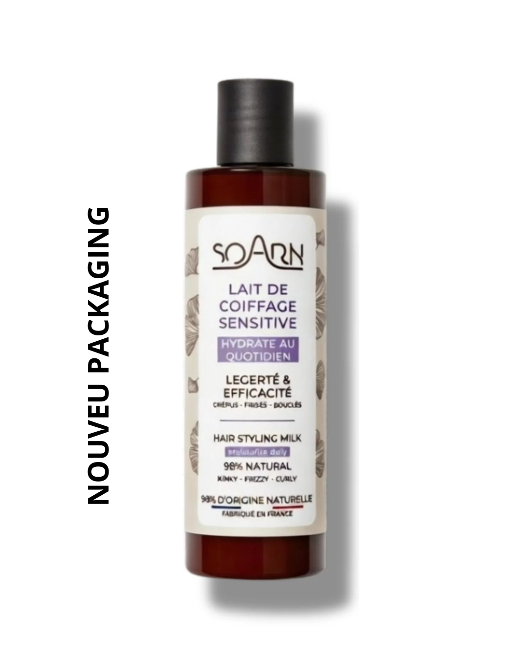 Lait de coiffage sensitive Soarn nouveau packaging 